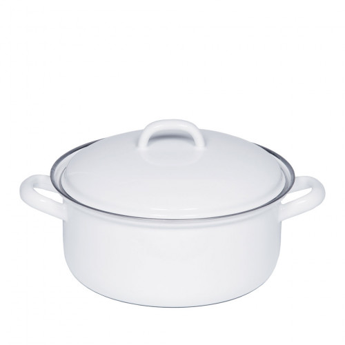 Riess Classic White Casserole 22 cm / 3.0 L - Enamel