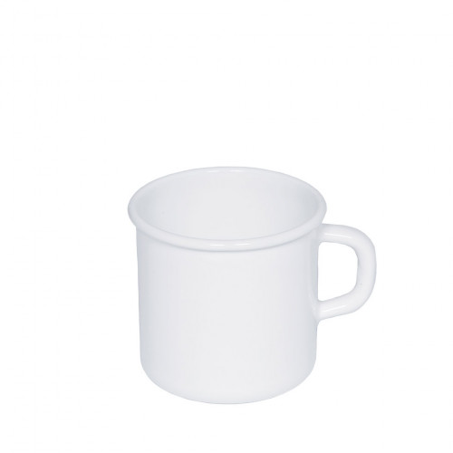 Riess Classic White Mug / Pot with Rim 8 cm / 0.375 L - Enamel