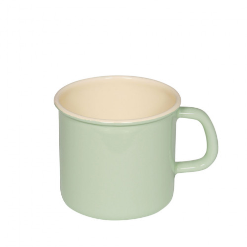 Riess Classic Colorful Pastel Pot with Rim / Handle Cup 11 cm / 0.75 L Nile Green - Enamel