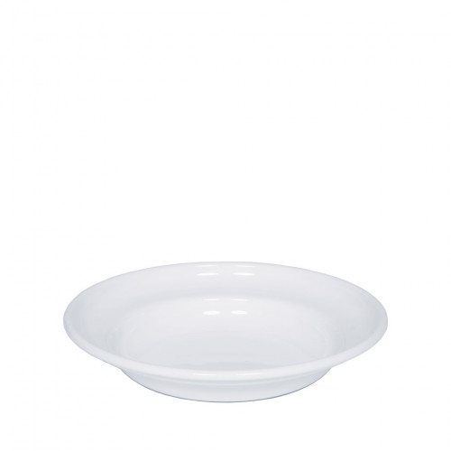 Riess Classic White Deep Plate 22 cm - Enamel