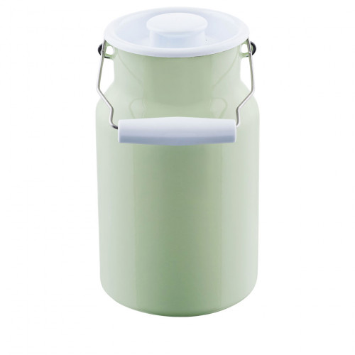 Riess Classic Colorful Pastel Milk Can 2.0 L Nile Green - Enamel with Lid