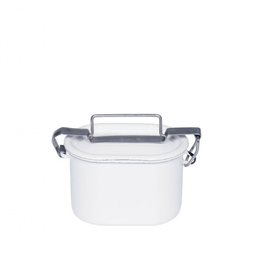 Riess Classic White Oval Sealing Canister 0.75 L - Enamel