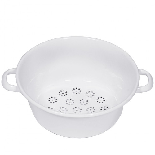 Riess Classic White Vegetable Strainer 26 cm - Enamel