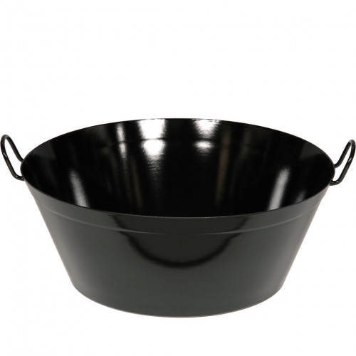 Riess Classic Black Enamel Deep Lard Pan 45 cm - Enamel