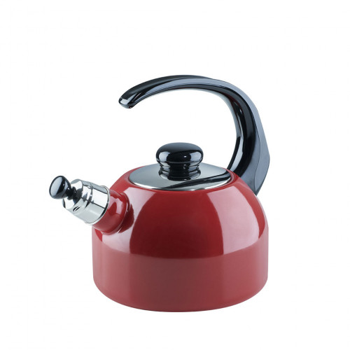 Riess Classic Color Red Water Kettle 18 cm / 2.0 L with Whistle - Enamel