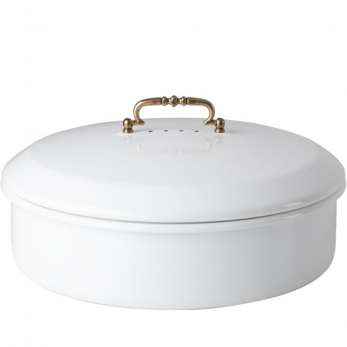 Riess Classic White Bread Box with Lid 36 cm - Enamel