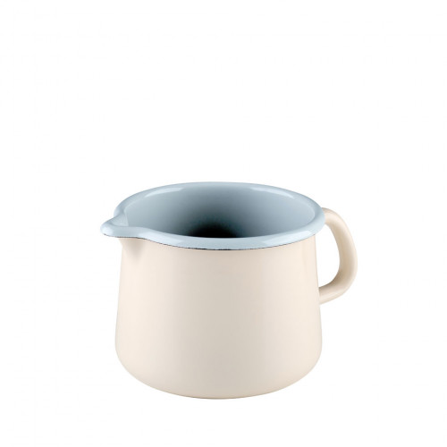 Riess Nouvelle Avorio extra strong spout pot 12 cm / 1.0 L - enamel