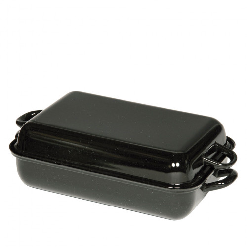 Riess Classic Baking and Roasting Pans Frying Pan 37x26 cm with Lid - Enamel