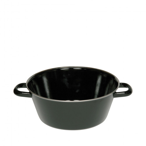 Riess Classic black enamel half-deep lard pan 20 cm - enamel