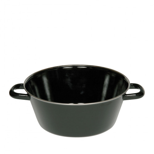 Riess Classic black enamel half-deep lard pan 24 cm - enamel