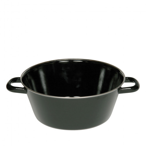 Riess Classic Black Enamel Lard Pan 26 cm Half-Deep - Enamel