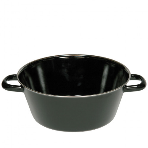 Riess Classic black enamel half-deep lard pan 30 cm - enamel