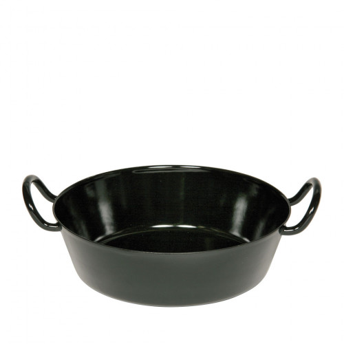 Riess Classic Black Enamel Schnitzel Pan 24 cm - Enamel