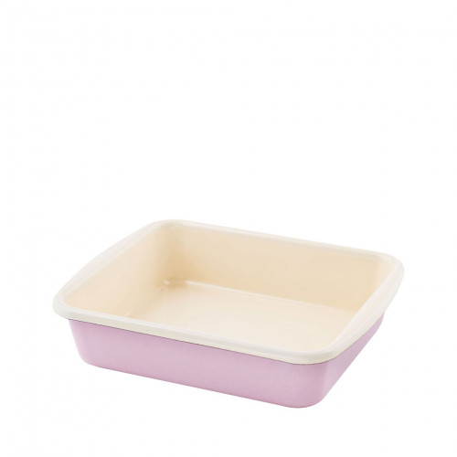 Riess Classic Colorful Pastel Mini Oven Form 24.8x20 cm Pink - Enamel