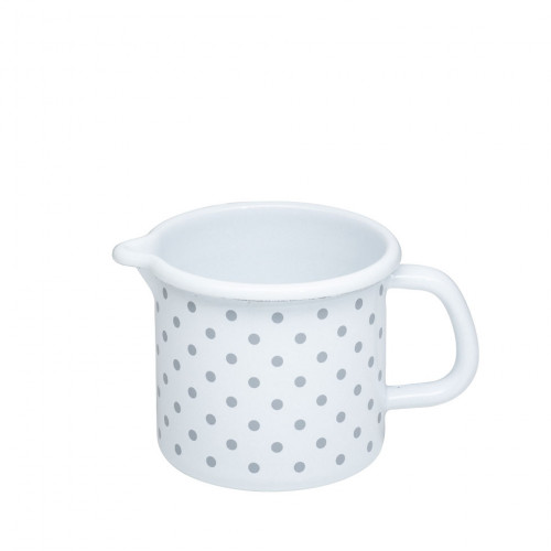 Riess Country Little Dots Grey Beak Pot 10 cm / 0.75 L - Enamel