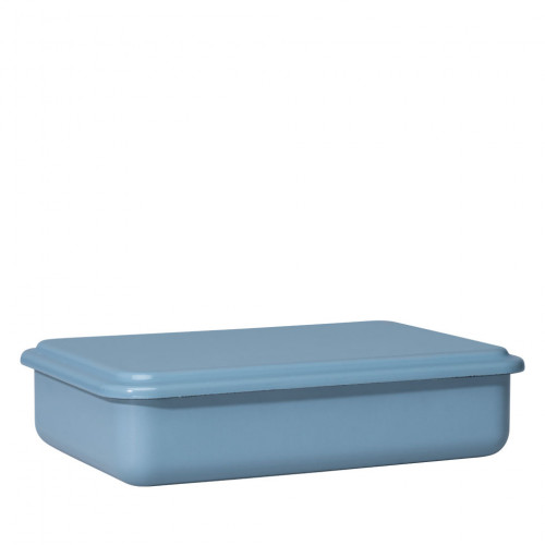 Riess Service + Store Storage Container Medium / Low Bilberry Blue - Enamel