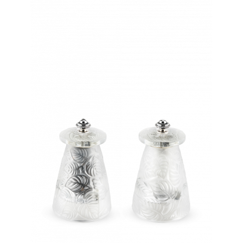 Peugeot Lalique Duo Pepper + Salt Mill 9 cm Crystal - Steel Grinder