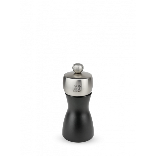 Peugeot Fidji Pepper Mill 12 cm Beechwood Matte Black - Steel Grinder