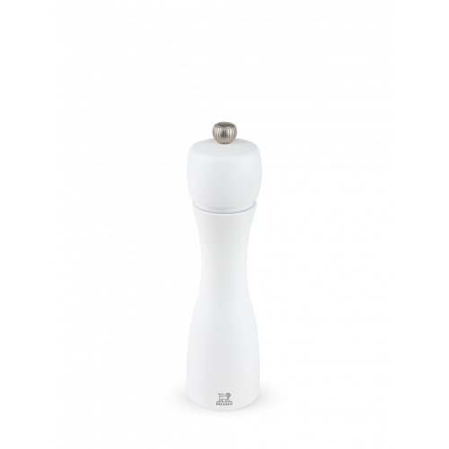 Peugeot Tahiti Salt Mill 20 cm Beechwood Matte White - Steel Grinding Mechanism
