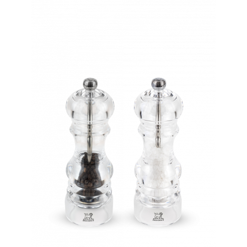 Peugeot Nancy Duo Pepper and Salt Mill 18 cm Acrylic - Steel Grinder