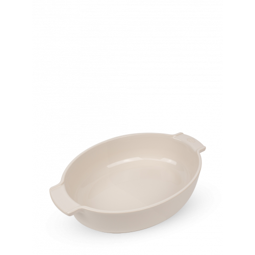 Peugeot Appolia oval baking dish 31 cm ecru - ceramic
