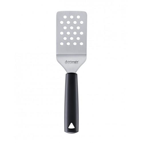 triangle Spirit Palette 10 cm angled perforated - stainless steel - plastic handle