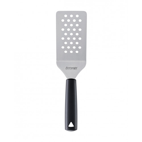 triangle Spirit Palette 14 cm angled perforated - stainless steel - plastic handle