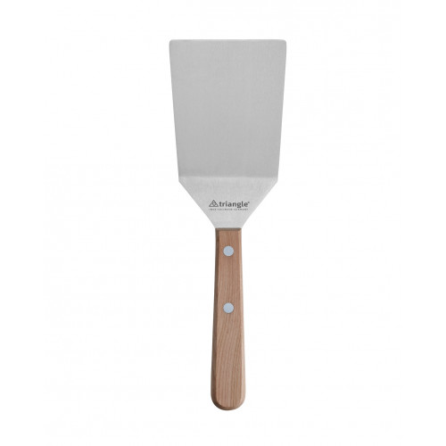 triangle Classic Wood Palette 12 cm angled - stainless steel - cherry wood handle