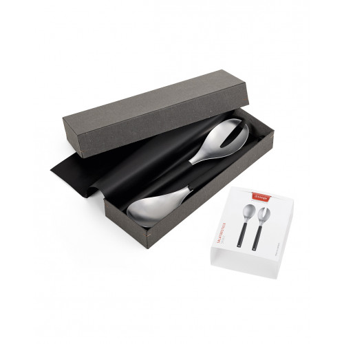 triangle Spirit salad servers in gift box - stainless steel - plastic handle