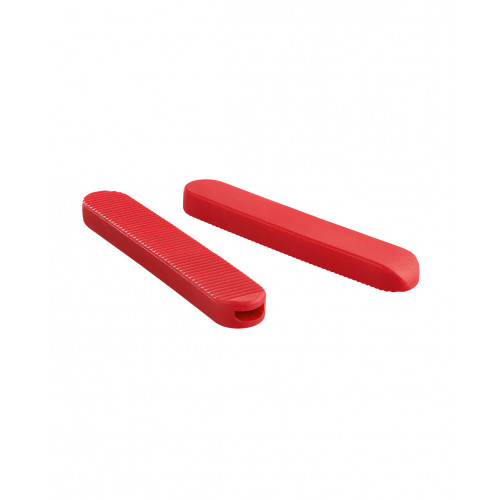 triangle silicone tips set 2-piece red for tweezers 35 cm