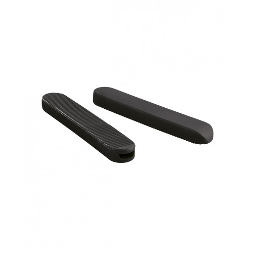 triangle silicone tips set 2-piece black for tweezers 30 cm