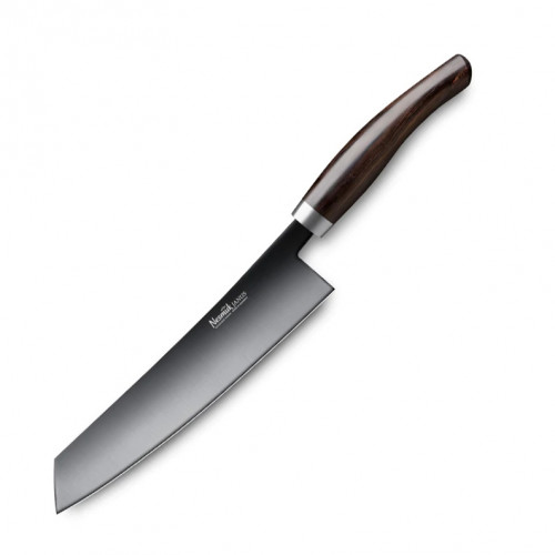 Nesmuk Janus chef's knife 24 cm - niobium steel with DLC coating - grenadilla wood handle