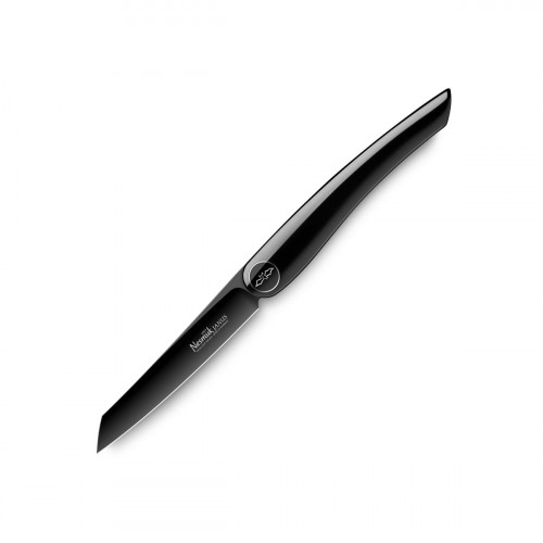 Nesmuk Janus Folder 8.9 cm - Niobium steel with DLC coating - black piano lacquer handle