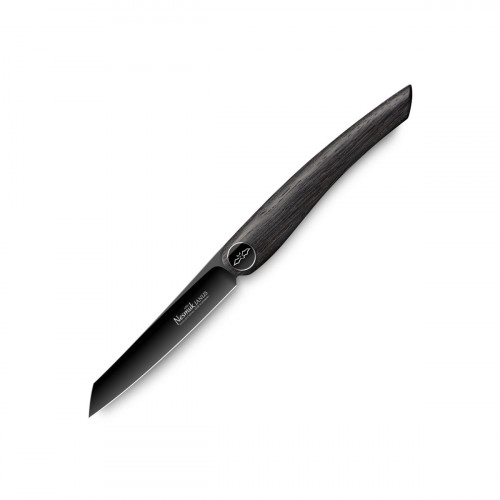 Nesmuk Janus Folder 8.9 cm - Niobium Steel with DLC Coating - Bog Oak Handle
