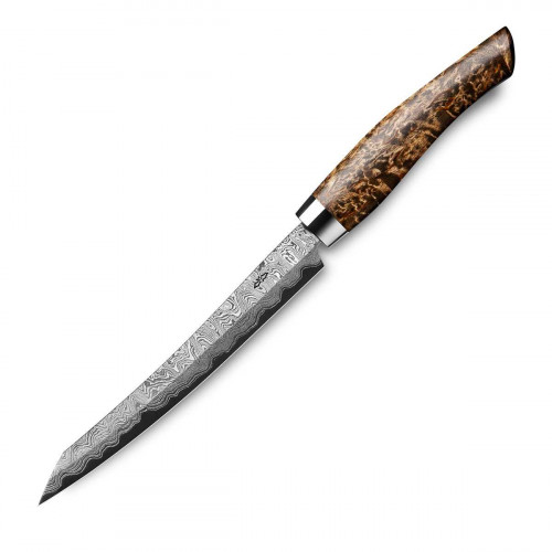 Nesmuk Exclusive C150 Damascus Slicer 16 cm - Karelian Masur Birch Handle