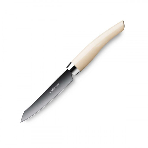 Nesmuk Janus office knife 9 cm - niobium steel with DLC coating - Juma Ivory handle