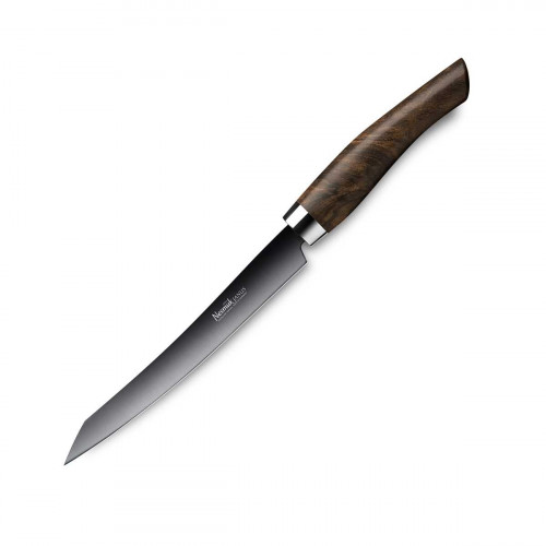 Nesmuk Janus Slicer 16 cm - Niobium steel with DLC coating - handle made of walnut burl wood