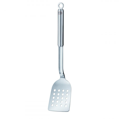 Rösle perforated turner with round handle - stainless steel