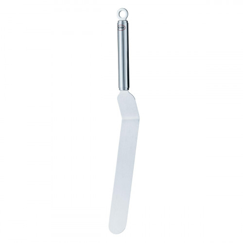 Rösle offset spatula 25 cm with round handle - stainless steel