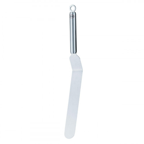 Rösle Angled Spatula 25 cm with Round Handle - Stainless Steel