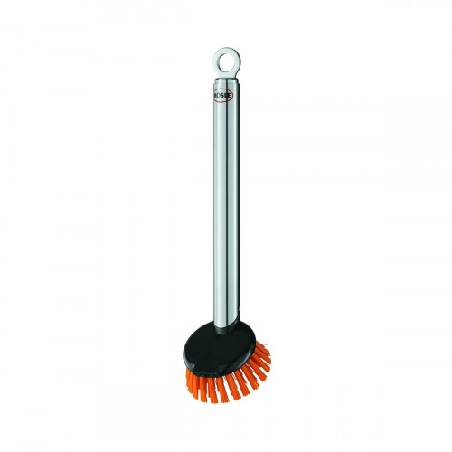 Rösle dish brush with antibacterial polyester bristles & round handle