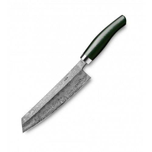 Nesmuk Exclusive C100 Damascus Chef's Knife 18 cm - Micarta Handle in Green