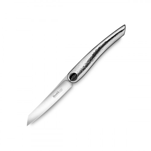 Nesmuk Soul Folder 8.9 cm - Niobium steel - handle made of silver with a hammered surface