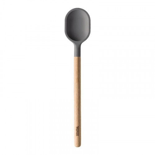 Thomas Kitchen cooking spoon silicone grey / handle made of beech wood