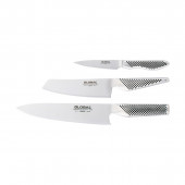 Global G-2538 Knife Set 3-Piece - Cromova 18 Steel