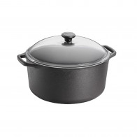 Skeppshult Round Roaster 28.5 cm / 7 L - Cast Iron with Glass Lid