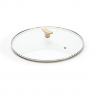 de Buyer Universeller Glasdeckel 28 cm mit Holzgriff