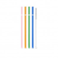 Zwilling Sorrento Straw glass straws straight, set of 5