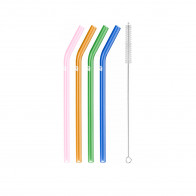 Zwilling Sorrento Straw glass straws bent, 5-piece set