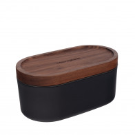 Microplane specialty grater with collection container & lid - walnut
